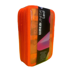 Tinta Unita Astuccio LED 3 zip Fluo Arancione