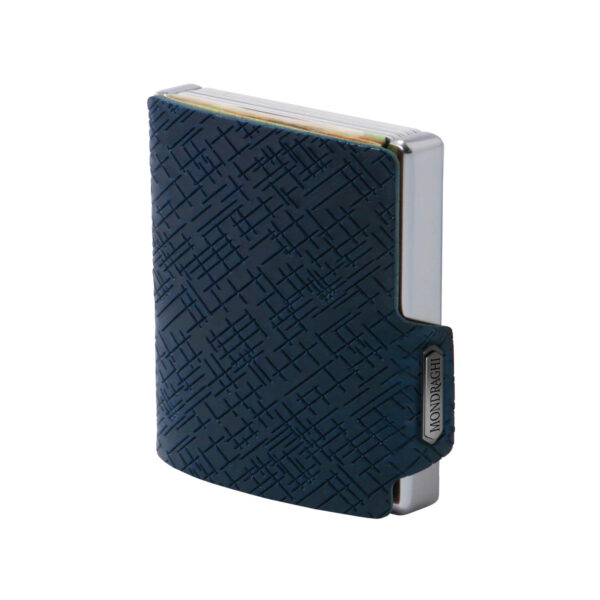 Mondraghi Elegance Cut Blue Portatessere e portabanconote in vera pelle - immagine 2