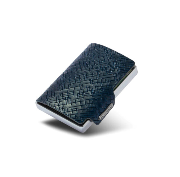 Mondraghi Elegance Cut Blue Portatessere e portabanconote in vera pelle