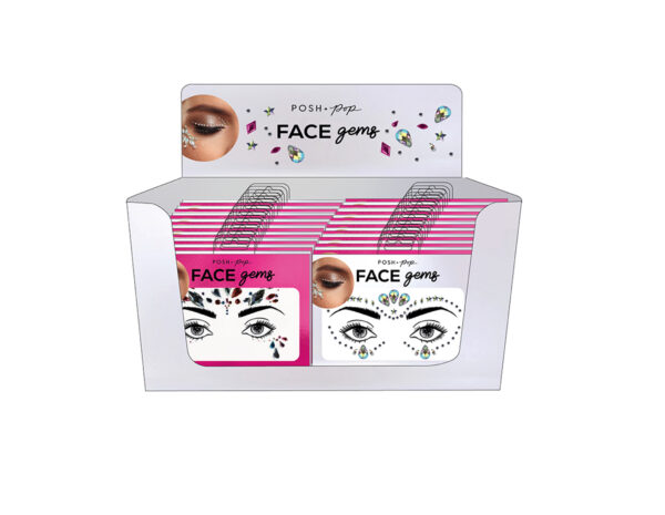 Posh pop Face Gems Gemme Brillantini Strass Adesivi per Viso