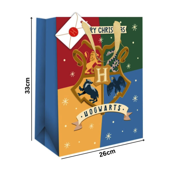 Harry Potter Sacchetto regalo di Natale 33cm x 26cm - immagine 4