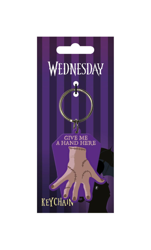 Wednesday Addams Portachiavi Mercoledì Mano Give Me A Hand Here - immagine 2