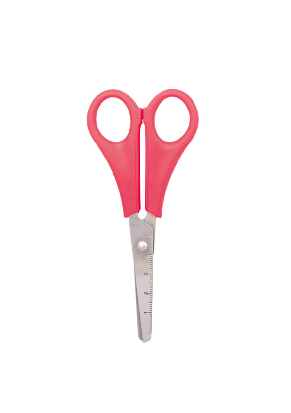 Lebez Forbici Centimetrate Lama in acciaio inox 13,5cm punta arrotondata Rosa