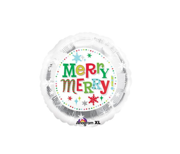 Palloncino in mylar rotondo Merry Merry 45cm - 18"