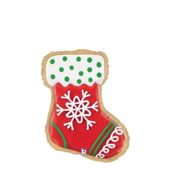 Palloncino in mylar Biscotto Calza di Natale 69cm - 27"