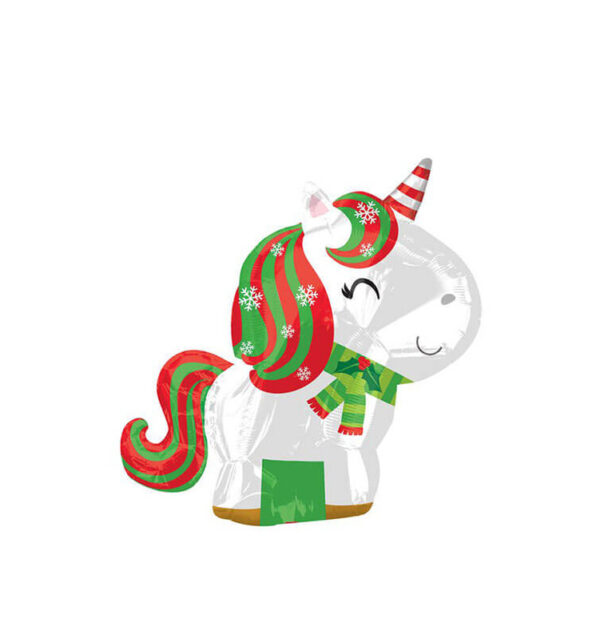 Palloncino Unicorno natalizio 43 x 53cm