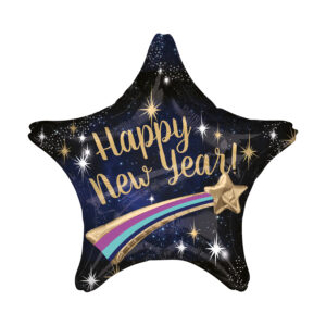 Palloncino in Mylar 3D Stella Happy New Year 71x71cm / 28x28"