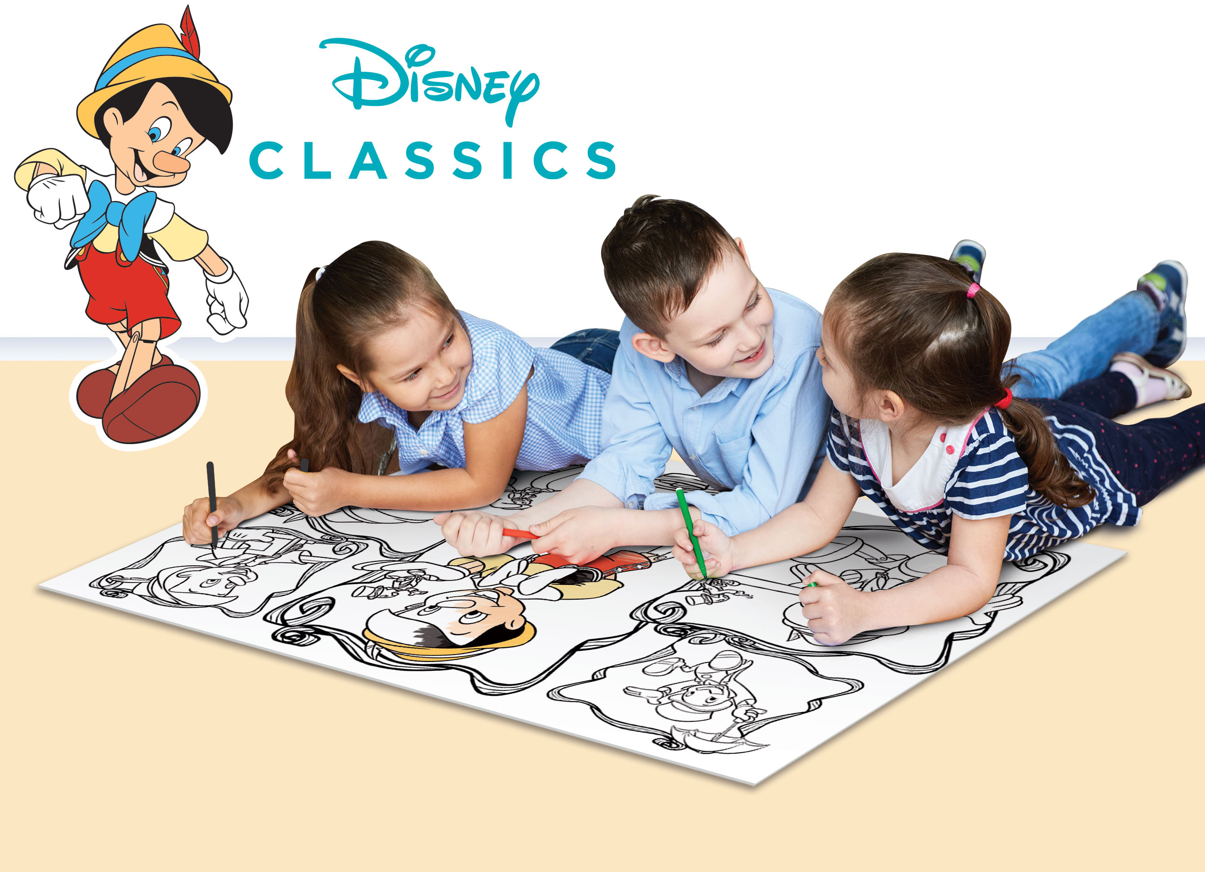 Lisciani Maxi Floor Puzzle Double Face 108pz Pinocchio 70x50cm - immagine 4