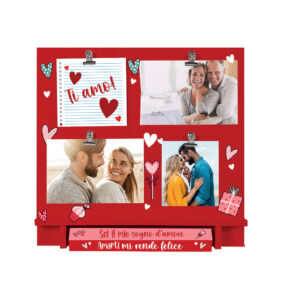 San Valentino Portafoto Multiplo con mollette