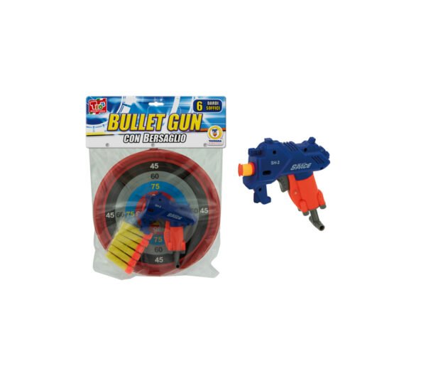 Space Gun con bersaglio 6 dardi soffici