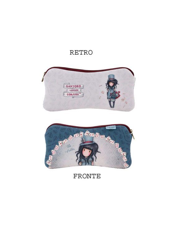 Santoro London Gorjuss The Hatter Astuccio Bustina Pochette 21x10cm - immagine 3
