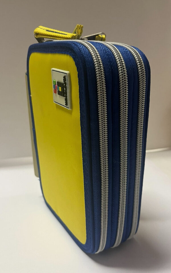 Tinta Unita Astuccio 3 Zip Completo Giallo Fluo e Blu - immagine 3