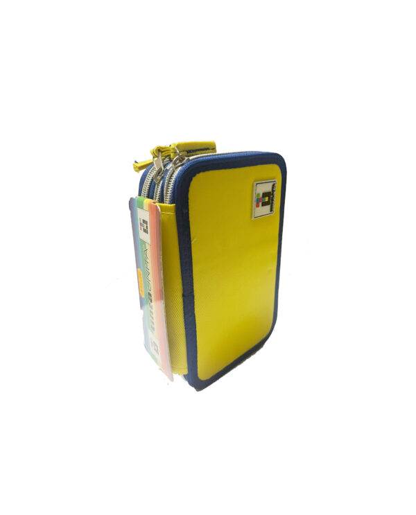Tinta Unita Astuccio 3 Zip Completo Giallo Fluo e Blu - immagine 2