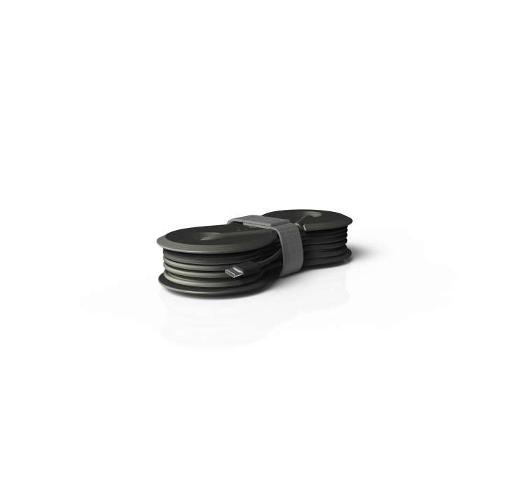 Groovy Cuffie Auricolari Type-C Grigio con avvolgicavo Winder - immagine 3