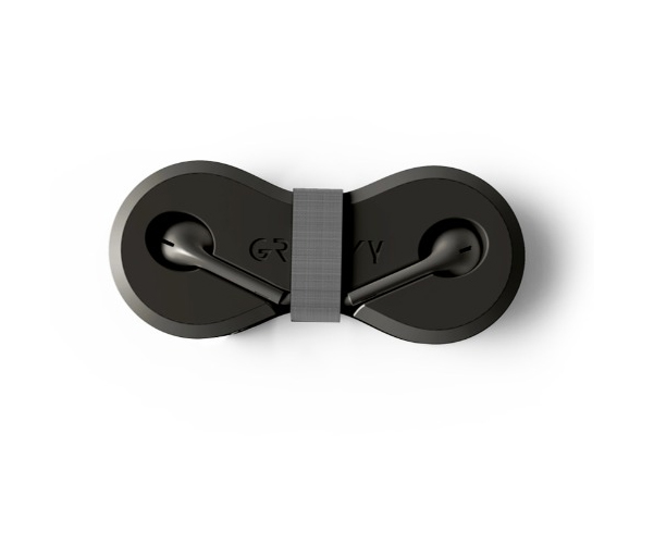 Groovy Cuffie Auricolari Type-C Grigio con avvolgicavo Winder - immagine 2