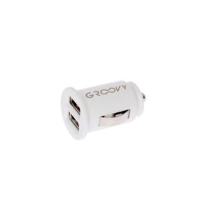 Groovy Caricatore Auto Universale 2 USB 2,4A 5V Bianco