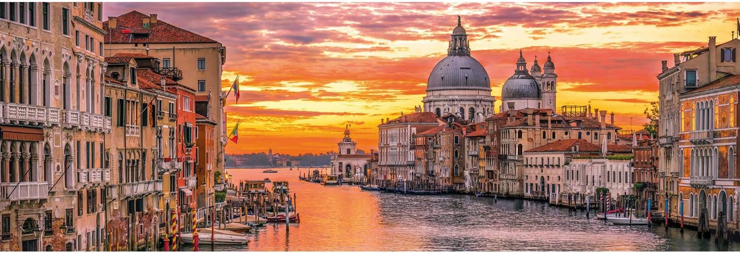Clementoni Collection Panorama Puzzle 1000pz The Grand Canal Venice Canal Grande Venezia - immagine 2