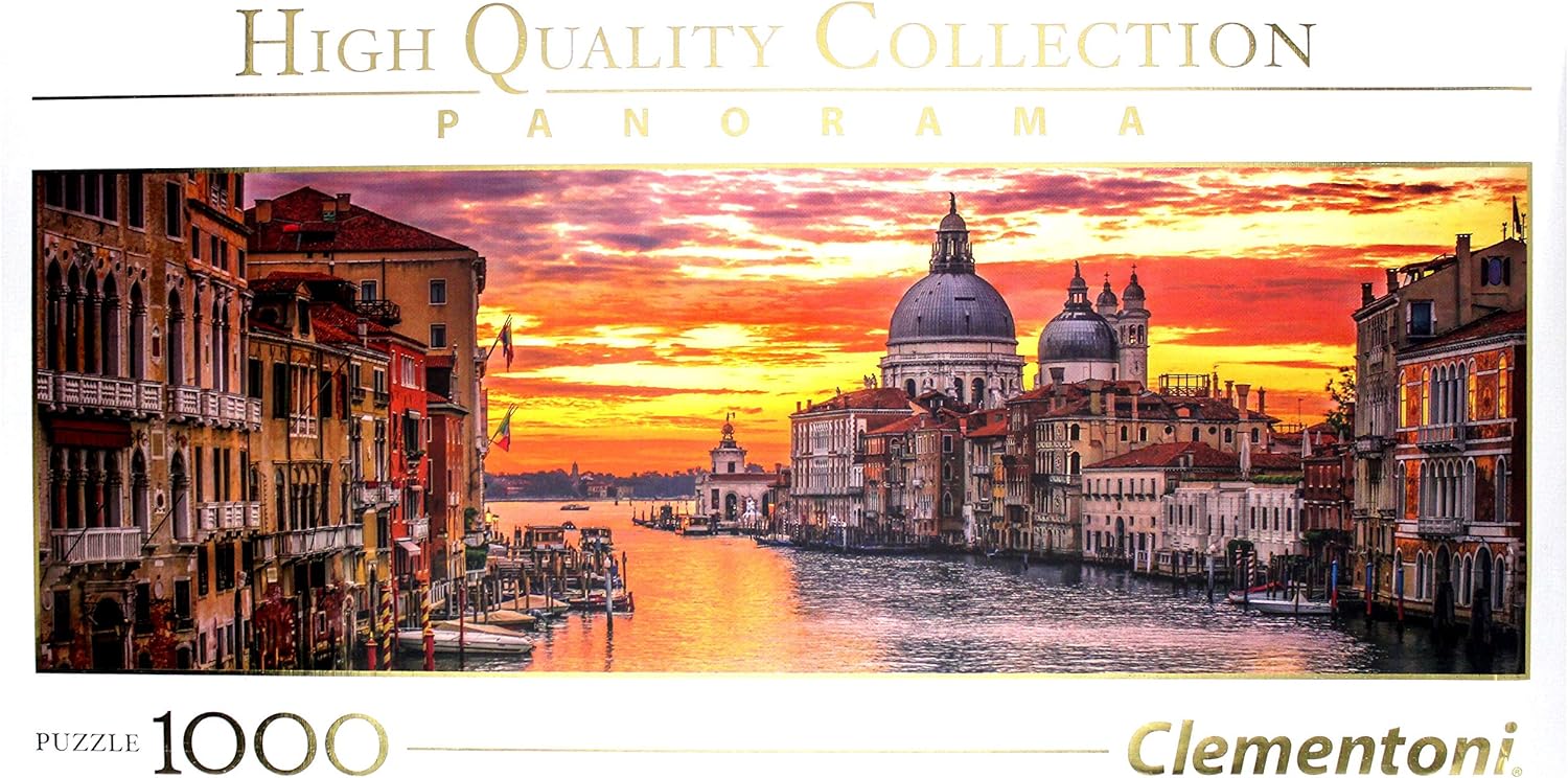 Clementoni Collection Panorama Puzzle 1000pz The Grand Canal Venice Canal Grande Venezia - immagine 3