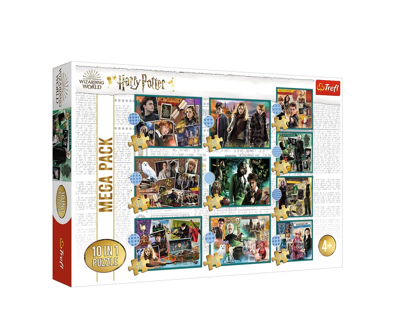 Trefl Puzzle 10 in 1 Harry Potter 3x48pz 3x35pz 4x20pz Età 4+