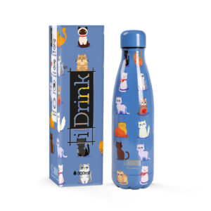 iDrink Borraccia Termica 500ml Blue Cats