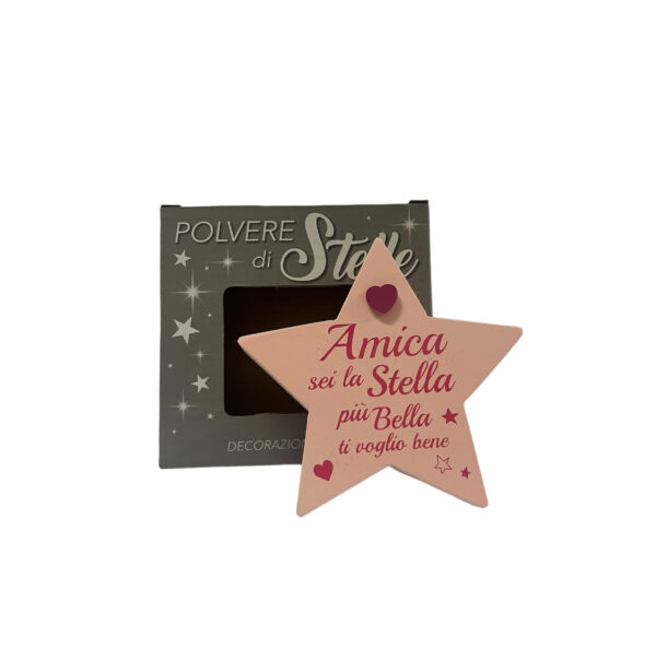 Decorazione a forma di stella in MDF Idea Regalo per Amica