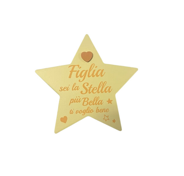 Decorazione a forma di stella in MDF Idea Regalo per Figlia - immagine 2