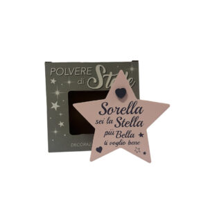 Decorazione a forma di stella in MDF Idea Regalo per Sorella