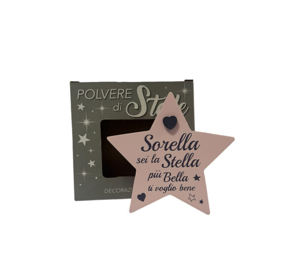 Decorazione a forma di stella in MDF Idea Regalo per Sorella