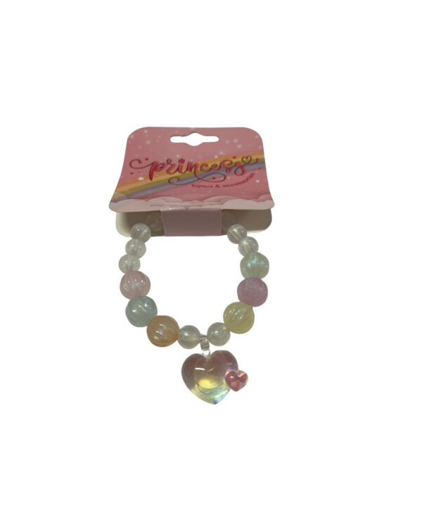 Bracciale elastico bambina con charm Cuore