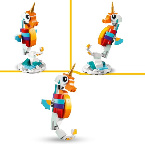 LEGO 31140 Creator 3 in 1 Unicorno Magico con Arcobaleno Età 6+ - immagine 4
