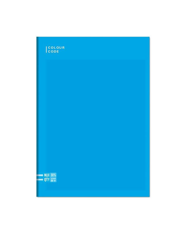 Seven Quaderno A4 Maxi Colour Code Colorful Quadretti 5mm senza margine Azzurro