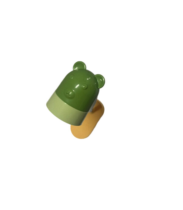 Incanta Orso Verde Luce LED con pinza per lettura H. 14cm - immagine 3
