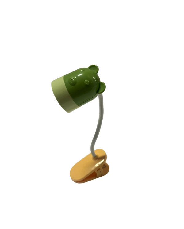 Incanta Orso Verde Luce LED con pinza per lettura H. 14cm