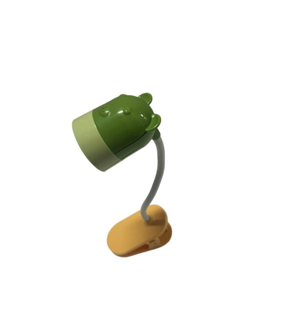 Incanta Orso Verde Luce LED con pinza per lettura H. 14cm - immagine 2
