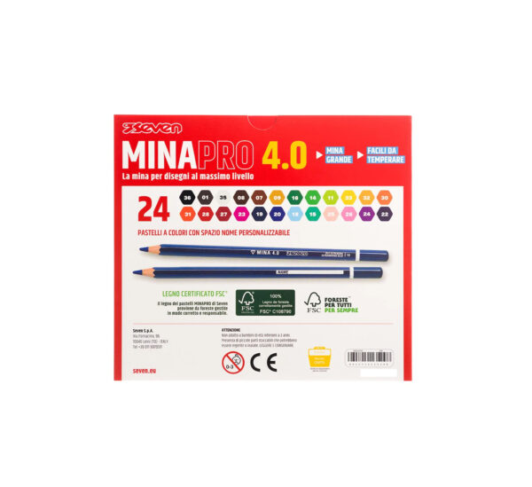 Seven Pastelli Mina Pro 4.0 Colori Sfusi