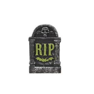 Decorazione Halloween Lapide RIP con pipistrello
