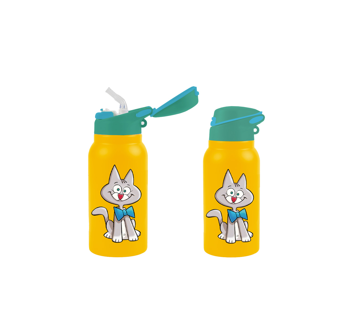 iDrink Borraccia Termica 350ml C THE CAT Kids con tappo richiudibile