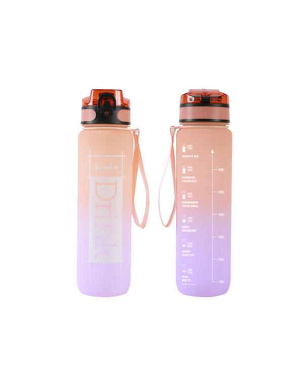 iDrink Borraccia in Tritan 1000ml Arancione e Lilla