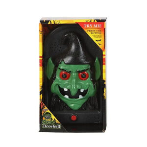 Campanello luminoso parlante inquietante per Halloween Strega