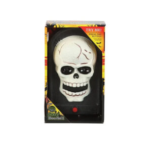 Campanello luminoso parlante inquietante per Halloween Teschio