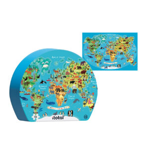 iTotal XL2357 Puzzle 49pz WORLD TRAVEL MAP Età 5+