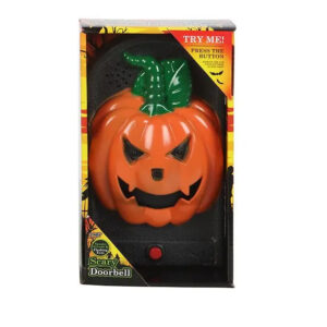 Campanello luminoso parlante inquietante per Halloween Zucca