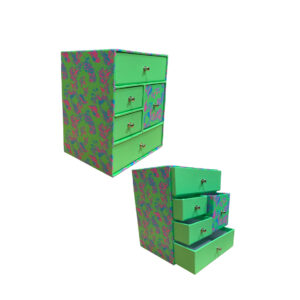 Cartomania 5 Drawer Box Organizer Neon Verde 15x12x18cm