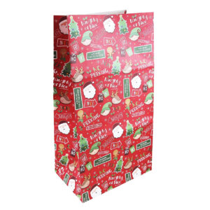 Sacco per regali di Natale in carta 36x70x24cm