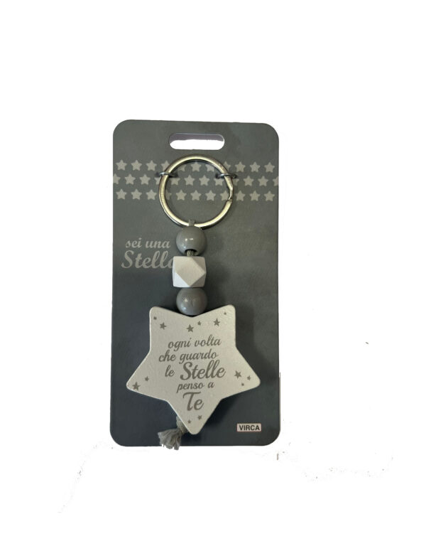 Portachiavi a forma di stella con scritta Ogni Volte che Guardo le Stelle Penso a Te