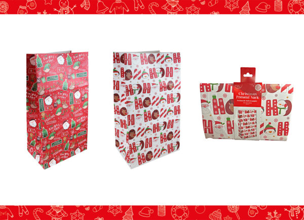 Sacco per regali di Natale in carta 36x70x24cm - immagine 2