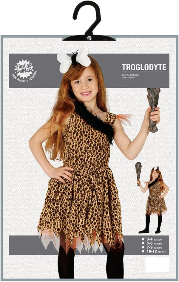Guirca 87543 Costume Cavernicola Primitiva Taglia 7-9 anni - immagine 5