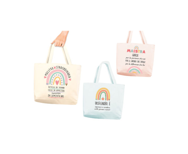 Borsa in tessuto Maestra con manici