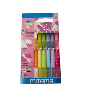 Mitama Mini Evidenziatori Cancellabili Pastel / Fluo 6pz