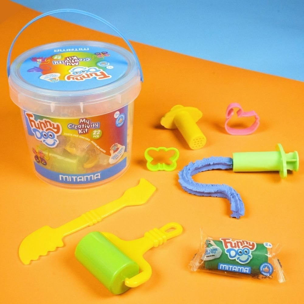 Seven Mitama Barattolo My Creativity Kit Funny Doo Pasta da modellare 22pz - immagine 2